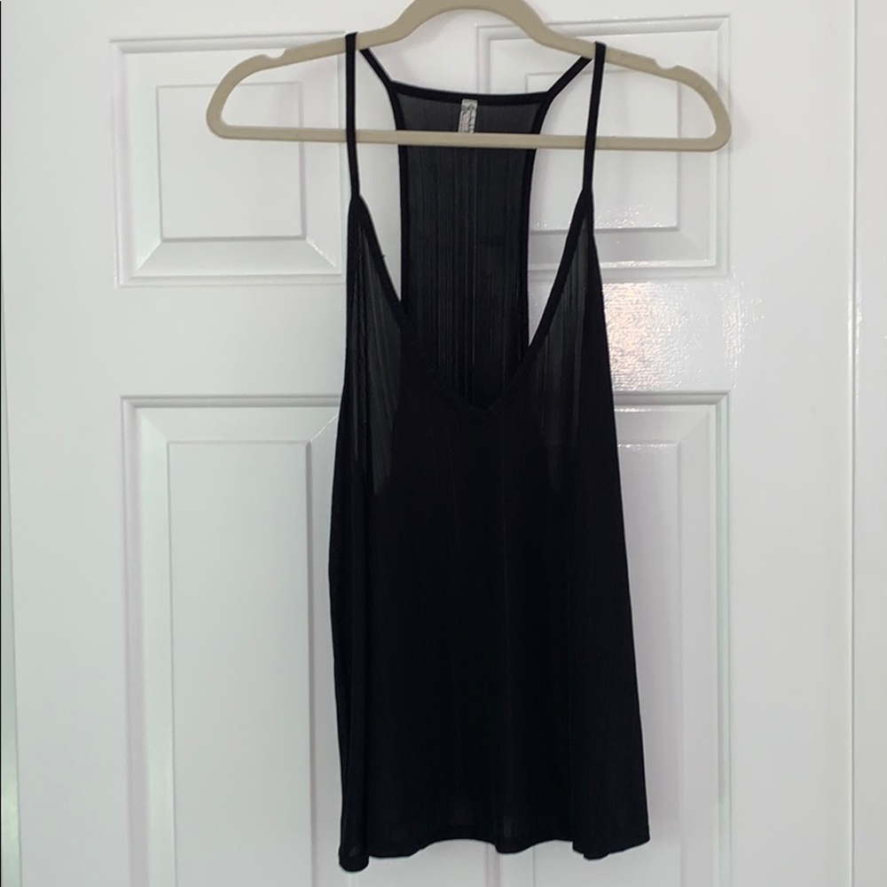 Free People dressy black tank size medium